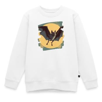 Fledermaus Retro - Kinder Premium Organic Sweatshirt - Weiß - Vorne - AI Model Kid Male (0cm)