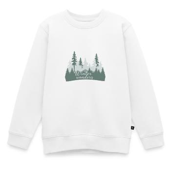 Winterwunderwald Silhouetten - Kinder Premium Organic Sweatshirt - Weiß - Vorne - AI Model Kid Male (0cm)