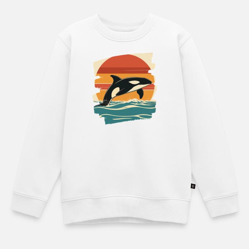 Orca - Kinder Premium Organic Sweatshirt - Weiß