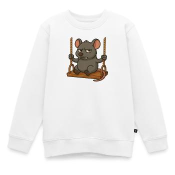 souris rat balancer agacé en colère - Sweat Premium enfant bio - blanc - Devant - AI Model Kid Male (0cm)