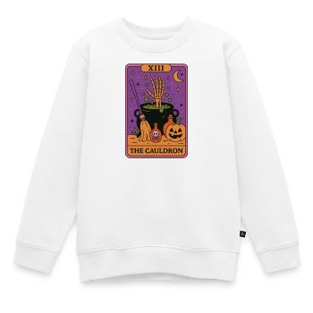 XIII Halloween Tarotkarte Der Kessel - Kinder Premium Organic Sweatshirt - Weiß - Vorne - AI Model Kid Male (0cm)