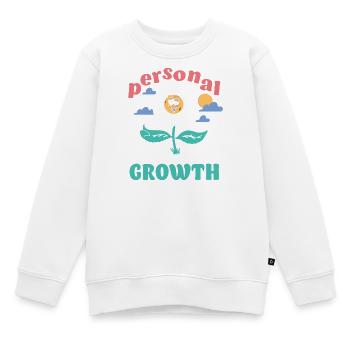Persönliches Wachstum Daisy - Kinder Premium Organic Sweatshirt - Weiß - Vorne - AI Model Kid Male (0cm)