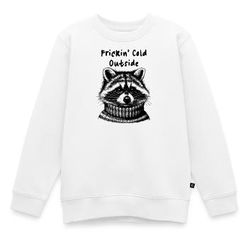 Il fait un froid glacial dehors, raton laveur - Sweat Premium enfant bio - blanc - Devant - AI Model Kid Male (0cm)