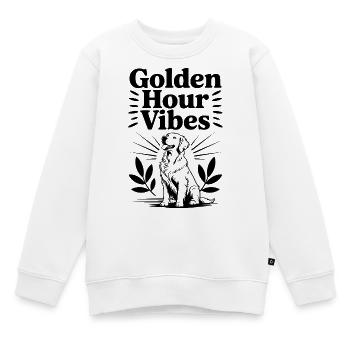Stimmung zur Goldenen Stunde - Kinder Premium Organic Sweatshirt - Weiß - Vorne - AI Model Kid Male (0cm)