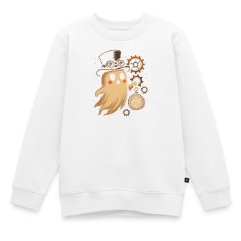 Steampunk Ghost Clockwork - Kids Premium Organic Sweatshirt - white - Front - AI Model Kid Male (0cm)