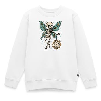 Skeleton Butterfly Movement - Kids Premium Organic Sweatshirt - white - Front - AI Model Kid Male (0cm)