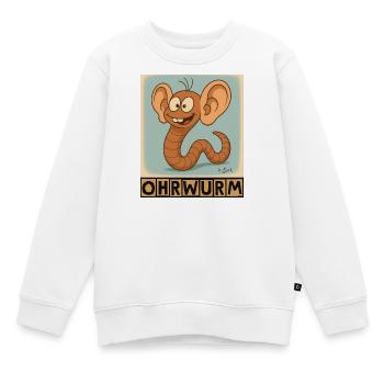 Ohrwurm by Rico Beck - Kinder Premium Organic Sweatshirt - Weiß - Vorne - AI Model Kid Male (0cm)