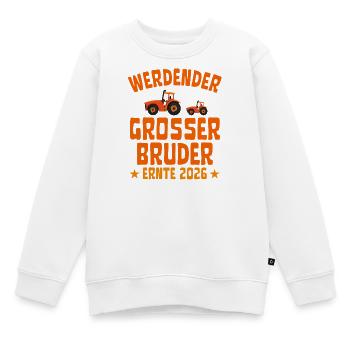 Werdender Grosser VVruder Ernte 2026 - Kinder Premium Organic Sweatshirt - Weiß - Vorne - AI Model Kid Male (0cm)