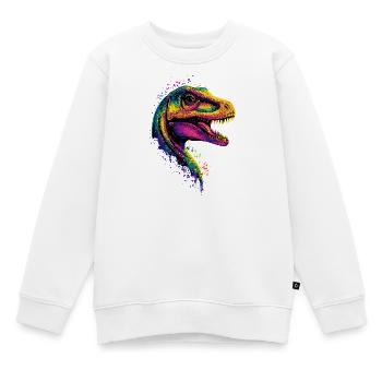 Raptor Velociraptor Dinosaurier Dino Raptoren - Kinder Premium Organic Sweatshirt - Weiß - Vorne - AI Model Kid Male (0cm)