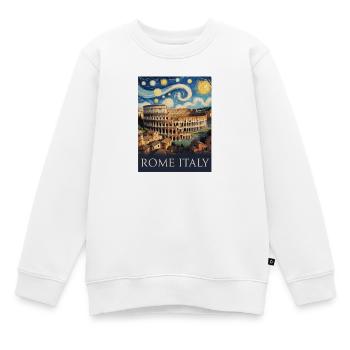Rom - Kinder Premium Organic Sweatshirt - Weiß - Vorne - AI Model Kid Male (0cm)