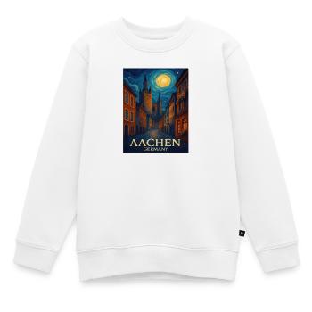 Aachen Nachtstadt Malerei - Kinder Premium Organic Sweatshirt - Weiß - Vorne - AI Model Kid Male (0cm)