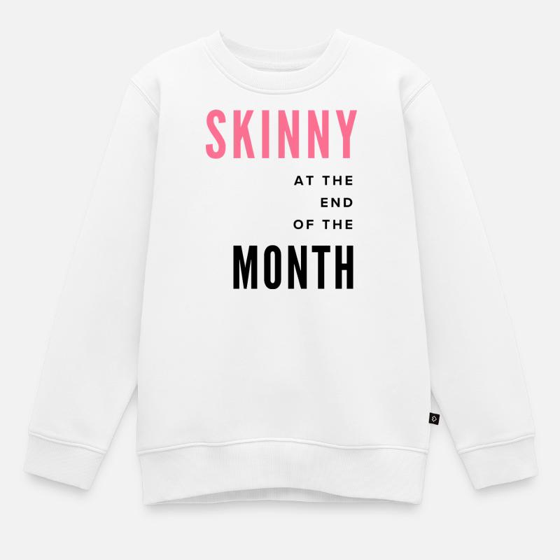 Rosa Dünn - Kinder Premium Organic Sweatshirt - Weiß