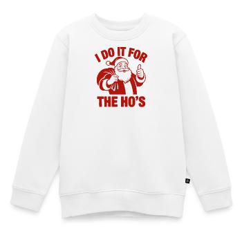 Santa Pun Tee - Kids Premium Organic Sweatshirt - white - Front - AI Model Kid Male (0cm)