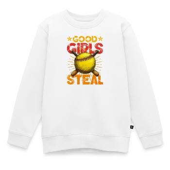 Softball - Sweat Premium enfant bio - blanc - Devant - AI Model Kid Male (0cm)