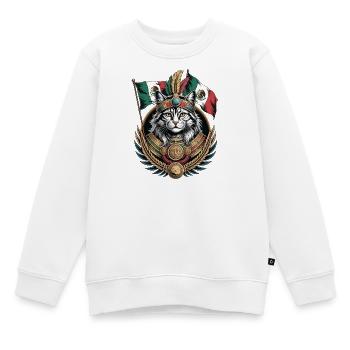 Maja Mexiko Katze - Kinder Premium Organic Sweatshirt - Weiß - Vorne - AI Model Kid Male (0cm)