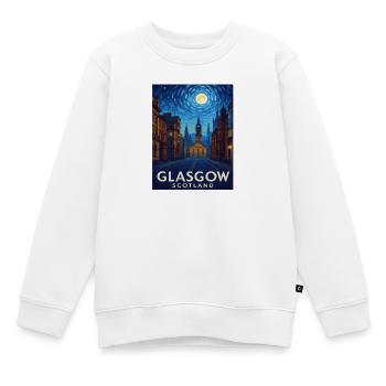 Glasgow Schottland - Kinder Premium Organic Sweatshirt - Weiß - Vorne - AI Model Kid Male (0cm)