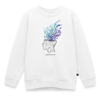 Mente Creativa – Ilustración Abstracta del Cerebro - Sweat Premium enfant bio - blanc - Devant - AI Model Kid Male (0cm)