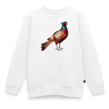 Fasane Fasan - Kinder Premium Organic Sweatshirt - Weiß - Vorne - AI Model Kid Male (0cm)
