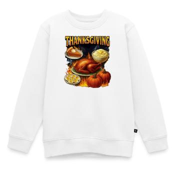 Action de grâce - Sweat Premium enfant bio - blanc - Devant - AI Model Kid Male (0cm)