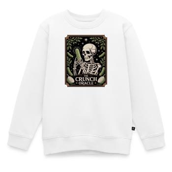 Le croquant squelette d’oracle avec humour concombre - Sweat Premium enfant bio - blanc - Devant - AI Model Kid Male (0cm)