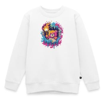 Fabelteddy im Farbfluss - Kinder Premium Organic Sweatshirt - Weiß - Vorne - AI Model Kid Male (0cm)