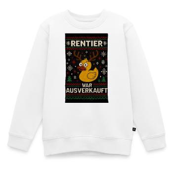Gummi Ente Weihnachts Spruch - Kinder Premium Organic Sweatshirt - Weiß - Vorne - AI Model Kid Male (0cm)