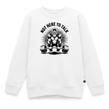 Drôle de cadeau de la musculation en mode bodybuilding - Sweat Premium enfant bio - blanc - Devant - AI Model Kid Male (0cm)