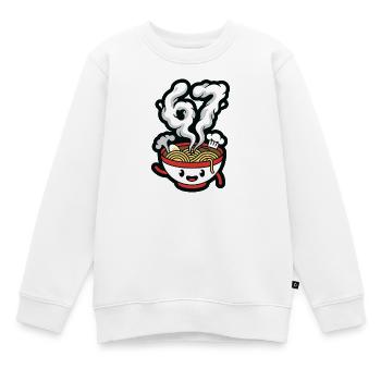 Fröhliche Ramen-Dampf-Zeichentrickserie - Kinder Premium Organic Sweatshirt - Weiß - Vorne - AI Model Kid Male (0cm)