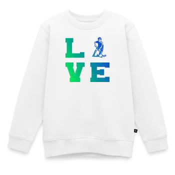Floorball Stil für jeden Anlass - Kinder Premium Organic Sweatshirt - Weiß - Vorne - AI Model Kid Male (0cm)