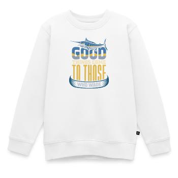 Pêcheurs Pêcheurs Pêcheurs Pêcheurs Pêcheurs Sportifs - Sweat Premium enfant bio - blanc - Devant - AI Model Kid Male (0cm)