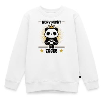 Ne t’énerve pas ! Je joue - Sweat Premium enfant bio - blanc - Devant - AI Model Kid Male (0cm)