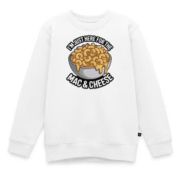 Fan de macaroni au fromage - Je suis juste là - Sweat Premium enfant bio - blanc - Devant - AI Model Kid Male (0cm)