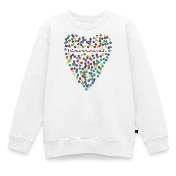 Karneval mit Herz - Kinder Premium Organic Sweatshirt - Weiß - Vorne - AI Model Kid Male (0cm)