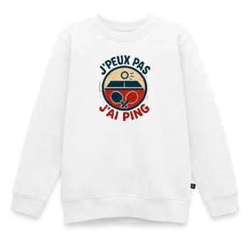 Ich kann nicht, ich ping. - Kinder Premium Organic Sweatshirt - Weiß - Vorne - AI Model Kid Male (0cm)