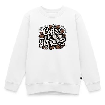 Kaffee ist meine Freude - Kinder Premium Organic Sweatshirt - Weiß - Vorne - AI Model Kid Male (0cm)