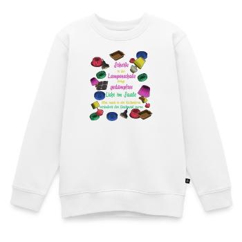 Scheiße in der Kuchenform... - Kinder Premium Organic Sweatshirt - Weiß - Vorne - AI Model Kid Male (0cm)