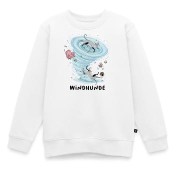 Windhunde - Kinder Premium Organic Sweatshirt - Weiß - Vorne - AI Model Kid Male (0cm)