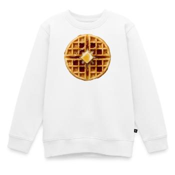Waffel-Kostüm-Frühstück Halloween Einfache Waffel - Kinder Premium Organic Sweatshirt - Weiß - Vorne - AI Model Kid Male (0cm)