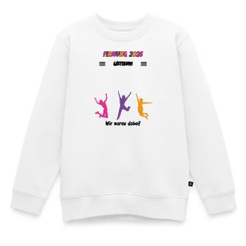 Confirmation 2026 Tenue de livre d’or Sacrement Foi - Sweat Premium enfant bio - blanc - Devant - AI Model Kid Male (0cm)