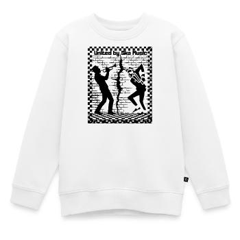 Musique ska - Sweat Premium enfant bio - blanc - Devant - AI Model Kid Male (0cm)