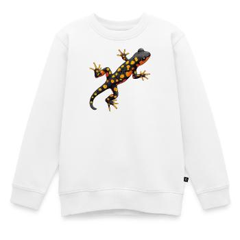 Feuersalamander Salamander - Kinder Premium Organic Sweatshirt - Weiß - Vorne - AI Model Kid Male (0cm)