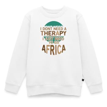 Safari Afrique : Savane faunique du Serengeti - Sweat Premium enfant bio - blanc - Devant - AI Model Kid Male (0cm)