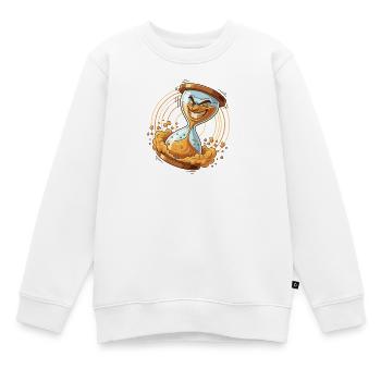 Schlingelstunden Sanduhr - Kinder Premium Organic Sweatshirt - Weiß - Vorne - AI Model Kid Male (0cm)