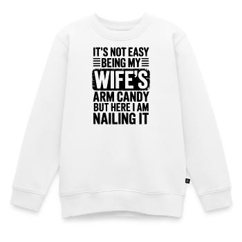 Ehefrau Sprüche Ehefrauen Lustige Ehefrau Geschenk - Kinder Premium Organic Sweatshirt - Weiß - Vorne - AI Model Kid Male (0cm)