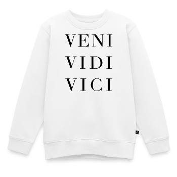 Veni Vidi Vici - Kinder Premium Organic Sweatshirt - Weiß - Vorne - AI Model Kid Male (0cm)