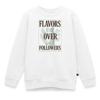 Aromen statt Follower | Gewürze Kochen - Kinder Premium Organic Sweatshirt - Weiß - Vorne - AI Model Kid Male (0cm)