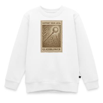 Lokale Glasbläser unterstützen | Handwerk - Kinder Premium Organic Sweatshirt - Weiß - Vorne - AI Model Kid Male (0cm)