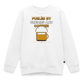 Kaffee Getrieben Von Träumen - Kinder Premium Organic Sweatshirt - Weiß - Vorne - AI Model Kid Male (0cm)