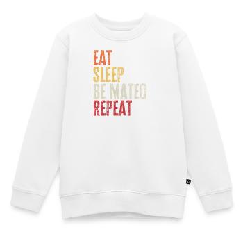 Iss, schlaf Sei Mateo Wiederhole Retro-Name - Kinder Premium Organic Sweatshirt - Weiß - Vorne - AI Model Kid Male (0cm)