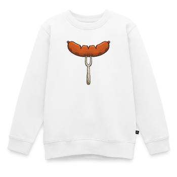 Bratwurst Grill Outfit Fans de grill Amoureux de saucisses - Sweat Premium enfant bio - blanc - Devant - AI Model Kid Male (0cm)